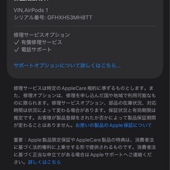 Apple AirPods 本体 + ケース　中古品　動作確認済みの画像