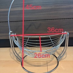 フルーツバスケット　ステンレス　バナナスタンド　かごの画像