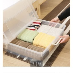 キャスター付きベッド下収納　ニトリの画像