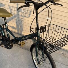 深緑色　20インチ折りたたみ自転車　6段変速 　田川郡香春町の画像