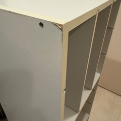 カラーボックス、白、引き出しありの画像