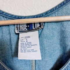 ❤️かわいいです❤️ TRUE BLUE デニムサロペット Lサイズの画像