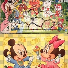 パズルセット　アンパンマン　ミッキー　ノンタン
　いないいないばあ、おさるのジョージ  乗り物の画像