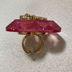 ハローキティ キティちゃん リング 指輪 ハート　キラキラ ピンク ゴールドの画像