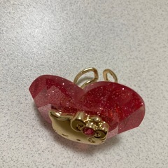 ハローキティ キティちゃん リング 指輪 ハート　キラキラ ピンク ゴールドの画像