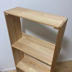 日本製　桧フリーラック3段の画像