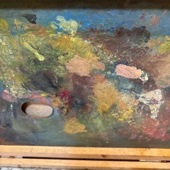 油絵木製ケース・油絵の具中古の画像