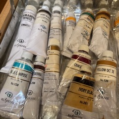 油絵木製ケース・油絵の具中古の画像