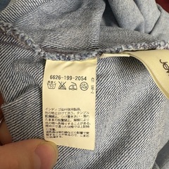 ユナイテッドアローデニムノースリーブAラインワンピース　ポケット有の画像