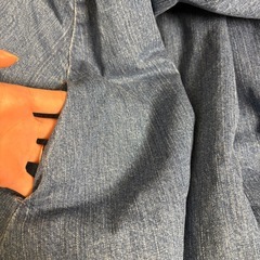 ユナイテッドアローデニムノースリーブAラインワンピース　ポケット有の画像