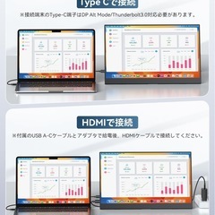 モバイルモニター 15.6インチ モバイルディスプレイ 自立型 ブルーカットの画像