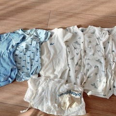  PETIT BATEAU(プチバトー) ロンパース　ミキハウス　新生児セットの画像