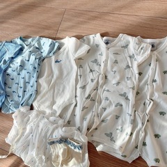  PETIT BATEAU(プチバトー) ロンパース　ミキハウス　新生児セットの画像