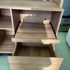 【リサイクルショップ ピカソ 小松原】🍽️🌟美品✨幅80木目調キッチンボード／レンジボード　ナチュラル🌟🍽️★0461★の画像