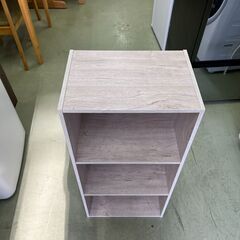 【リサイクルショップ ピカソ 小松原】📚✨美品‼️幅42木目調カラーボックス　オープンラック／3段タイプ　ナチュラル✨📚★1579★の画像