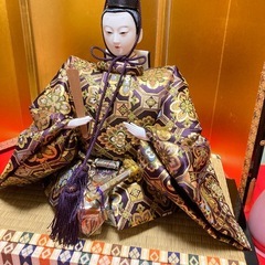 雛人形　オルゴール付き　金屏風の画像