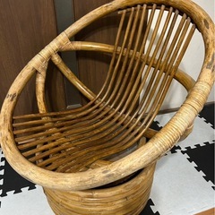 ラタン　ロッキングチェア　回転椅子　曲木椅子　パーソナルチェアの画像