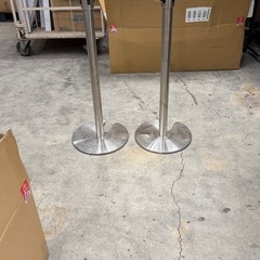 ベルトパーテーション ロープ ポール シルバーポール　の画像