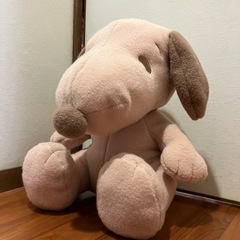 【新品未使用】スヌーピー スーパーラージぬいぐるみ ベージュ ブラウン SEGAの画像
