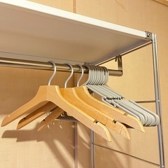 無印良品 MUJI スチールユニットシェルフ ハンガーラックの画像