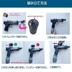 ❤️新品未使用❤️電動水鉄砲  ウォーターガン LEDライト 大容量タンク 500ml ブラック　強力 飛距離☘️の画像