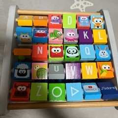 jadore ジャドール　玉そろばん　ABC回転ボード　知育玩具　木製玩具　英語の画像