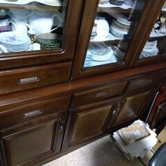 【遺品整理】キッチン収納 カップボード キッチンボード 食器棚★中古★現状渡しの画像