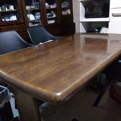 【遺品整理】ダイニングテーブル★4人～6人用★約149cm×約91cmの画像