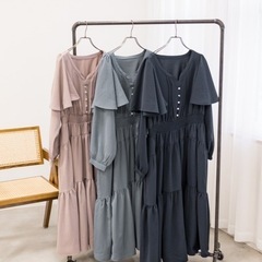 【大きいサイズ】③CLETTE ワンピース サックスの画像