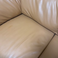 おしゃれ　3人掛けソファー　オレンジの画像