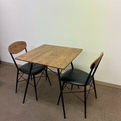 2人がけダイニングテーブル・チェア2脚セットの画像