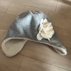ベビーギャップ ボア帽子 グレー 48-50cmの画像