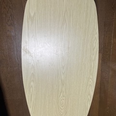 ローテーブル／楕円形テーブル ナチュラルカラー の画像