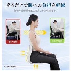 ❤️新品未使用❤️骨盤サポートチェア　第二世代　姿勢矯正 椅子 クッション 洗える　坐骨神経痛 痔 ヘルニア 猫背 腰痛改善✨の画像