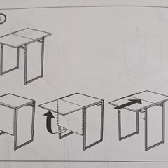 《IKEA》MUDDUS ムッデゥス ドロップリーフテーブル 1点 カラー：ホワイト 中古品【取りに来られる方限定】の画像