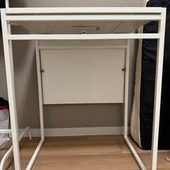 《IKEA》MUDDUS ムッデゥス ドロップリーフテーブル 1点 カラー：ホワイト 中古品【取りに来られる方限定】の画像