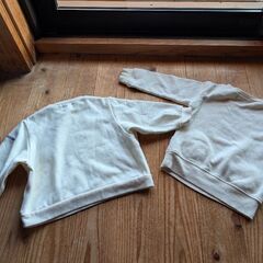 アイボリー トレーナー 2点セット 90cm 95cmの画像