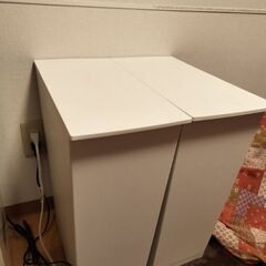 ゴミ箱2つ　白　　対応ポリ袋45Lの画像