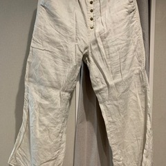 【not対面】Right-on 麻ワイドパンツ　Sの画像