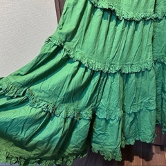 Emerald Motelフリルキャミワンピース　緑の画像