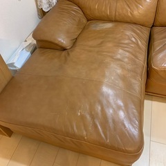 定価400,000円　至急！オットマン付き本革ソファの画像