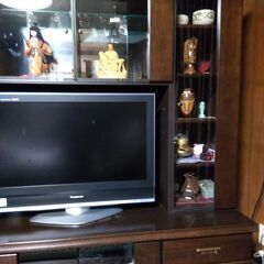 【遺品整理】テレビボード リビングボード TVボード テレビ台★ハイタイプ★32型用？の画像