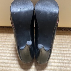 黒 プラットフォームハイヒール 36の画像