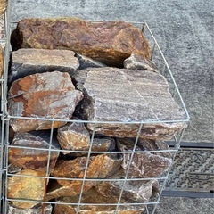 引取り専用　ガビオン×3、石付き。蛇籠　ストーンボックスの画像