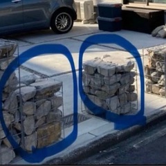 引取り専用　ガビオン×3、石付き。蛇籠　ストーンボックスの画像