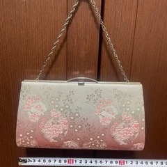 和装用バッグ ピンク×シルバーの画像