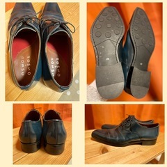 革靴   25cm  ネイビー 結婚式の画像