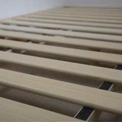 天然木すのこベッド《ダブル /　ナチュラル》の画像