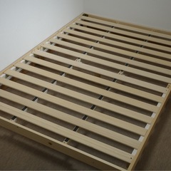 天然木すのこベッド《ダブル /　ナチュラル》の画像