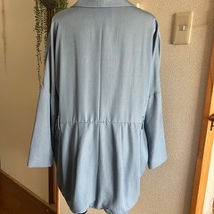 MURUA テーラードロングジャケット 青色　春 コートの画像